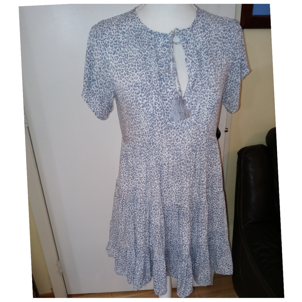 Olivaceous Animal Leopard Print Babydoll Mini Dress Size Small▪